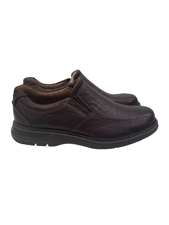 Clarks Brown Mahogany Leather Slip On Comfort Loafers Mens Size 10.5W main image 5